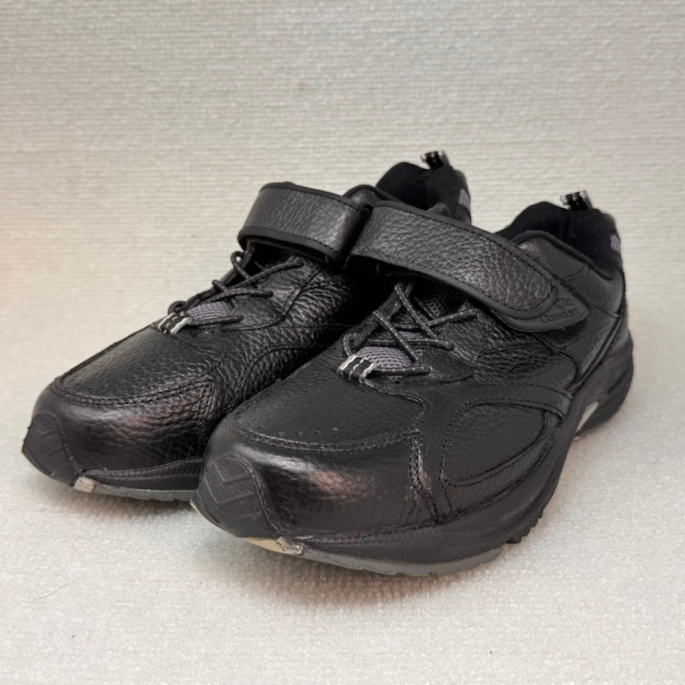 Dr. Comfort 5710 Winner Shoes Women 7.5W Black Leather Therapeutic Sneakers